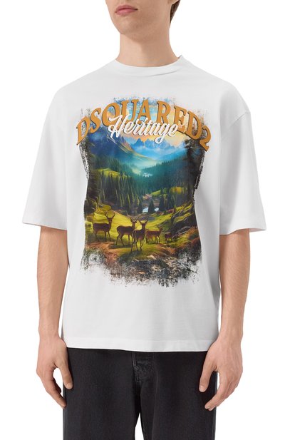 Хлопковая футболка DSQUARED2, арт. S74GD1467/S24583, фото 3