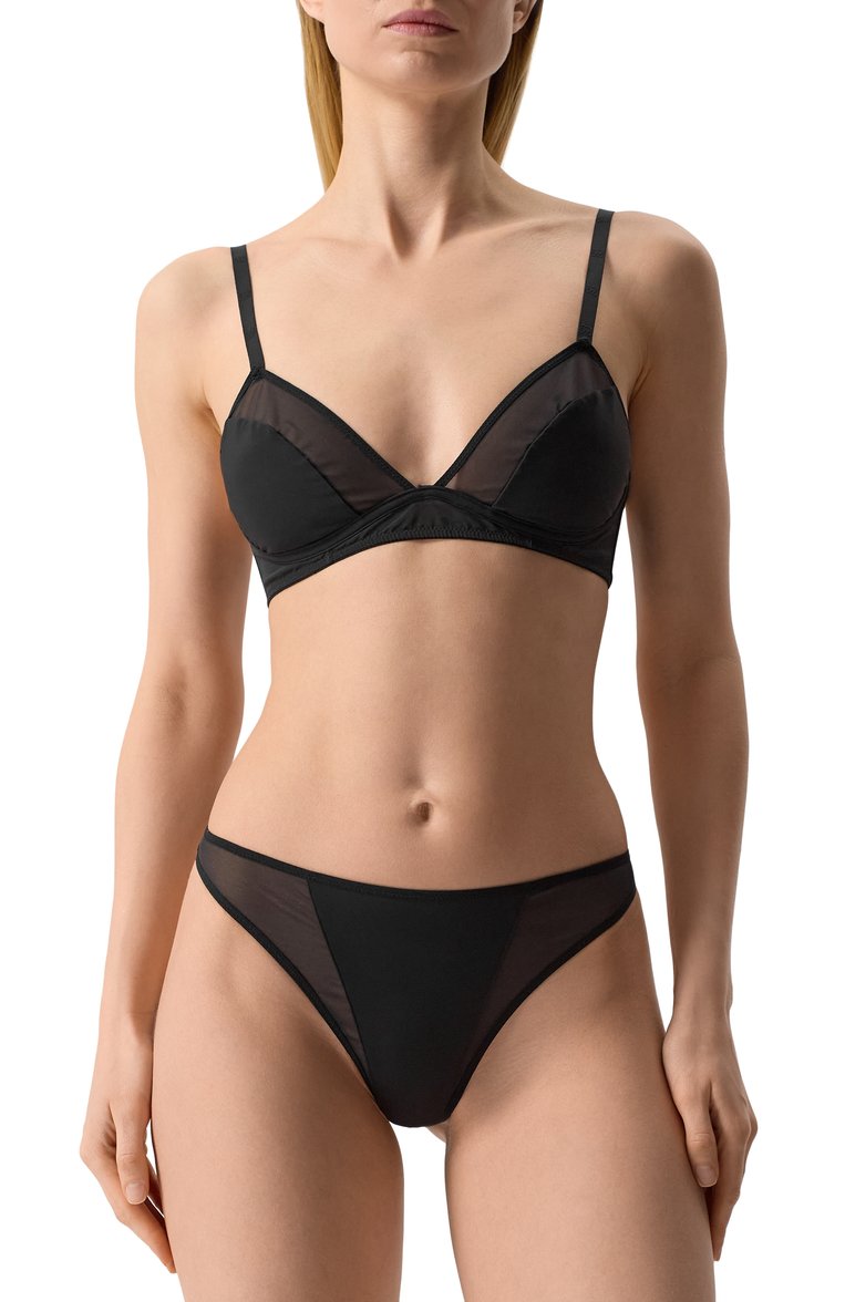 Женский бюстгальтер с треугольными чашками WOLFORD черного цвета, арт. 4W1271 | Фото 2 (Нос: Не проставлено; Материал внешний: Синтетический материал)
