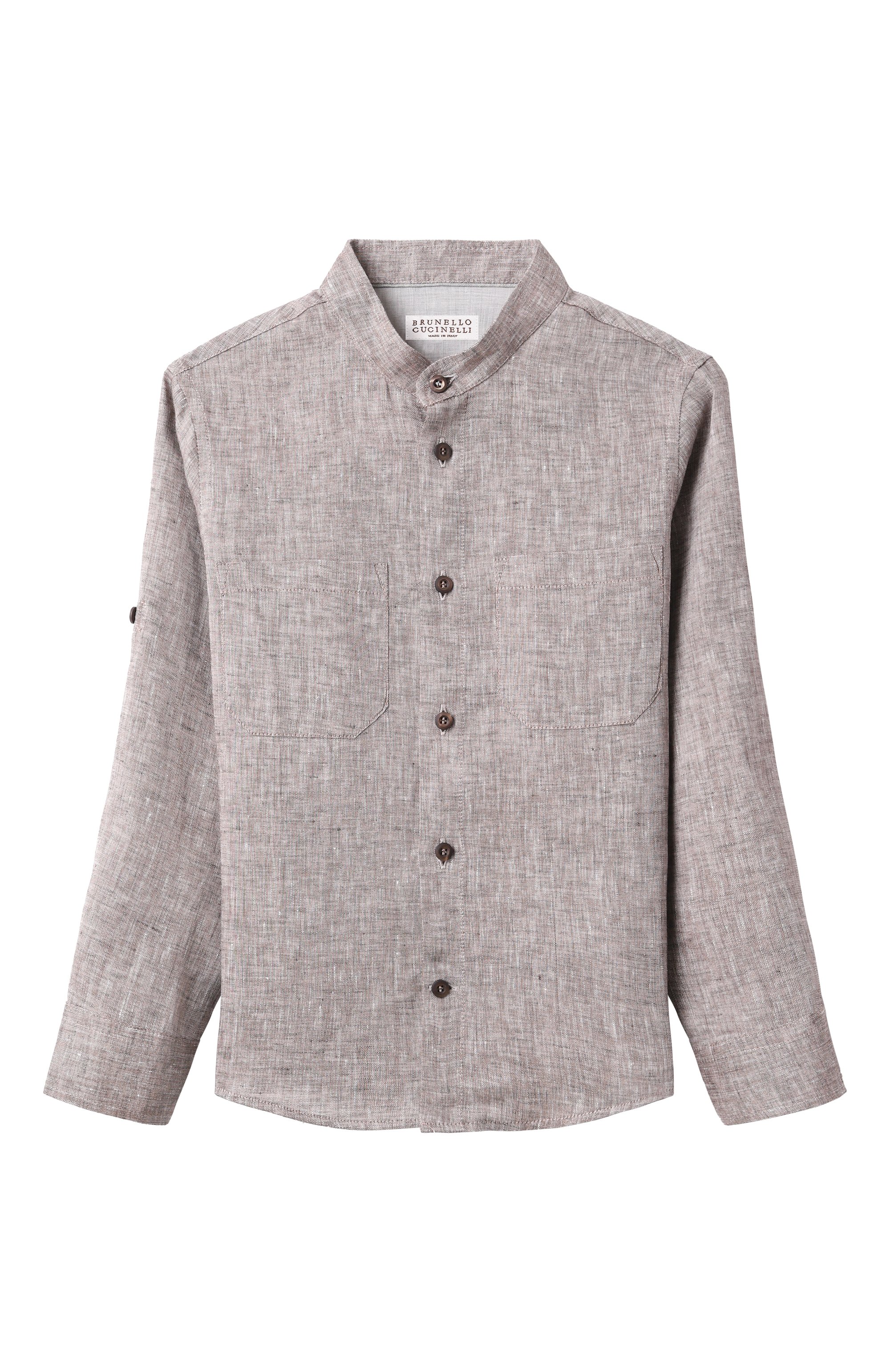Льняная рубашка BRUNELLO CUCINELLI, арт. BM684C330A, фото 1