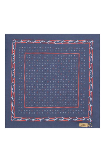 Шелковый платок ZILLI темно-синего цвета по цене 9900 руб., арт. 51609/HANDKERCHIEF, фото 3 Шелковый платок ZILLI, арт. 51609/HANDKERCHIEF, фото 3
