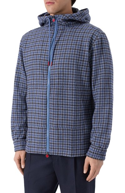 Рубашка из шерсти и шелка KITON синего цвета по цене 199500 руб., арт. UMC010K0128G01, фото 3 Рубашка из шерсти и шелка KITON, арт. UMC010K0128G01, фото 3