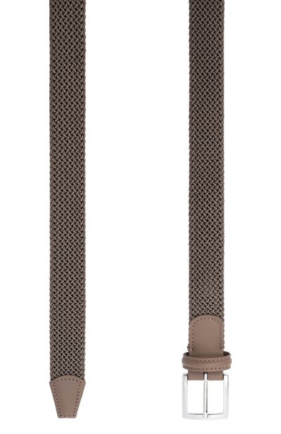 Текстильный ремень KITON темно-бежевого цвета по цене 59950 руб., арт. USC3601N0135703, фото 3 Текстильный ремень KITON, арт. USC3601N0135703, фото 3