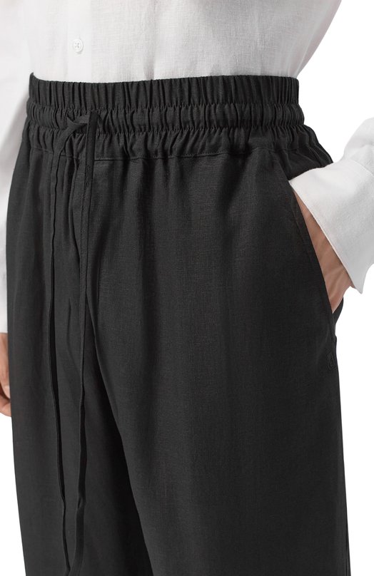 Брюки изо льна и вискозы HINNOMINATE HMABM01552 Чёрный  HMABM01552 Фото 5