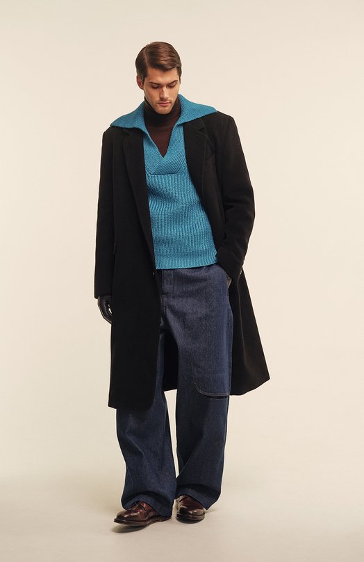 Шерстяное пальто Ann Demeulemeester 2202-M-C001-FA113-099 Чёрный  2202-M-C001-FA113-099 Фото 7