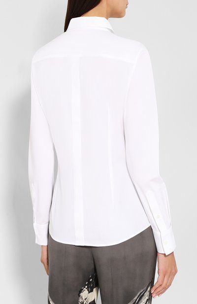 Хлопковая рубашка DOLCE & GABBANA белого цвета по цене 39950 руб., арт. 0102/F5F80T/FUEAJ, фото 4 Хлопковая рубашка DOLCE & GABBANA, арт. 0102/F5F80T/FUEAJ, фото 4
