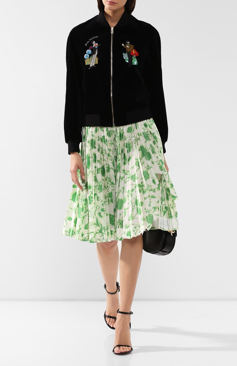 Хлопковый бомбер STELLA MCCARTNEY черного цвета по цене 138000 руб., арт. 581203/SNA46, фото 2 Хлопковый бомбер STELLA MCCARTNEY, арт. 581203/SNA46, фото 2