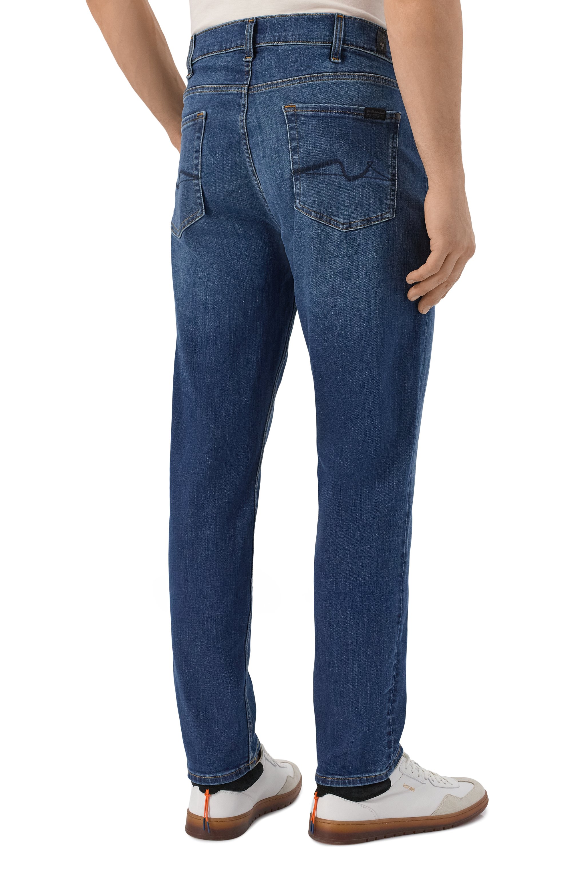 Джинсы slimmy 7 FOR ALL MANKIND темно-синего цвета по цене 29150 руб., арт. 7TB00C42-1VR, фото 4 Джинсы slimmy 7 FOR ALL MANKIND, арт. 7TB00C42-1VR, фото 4