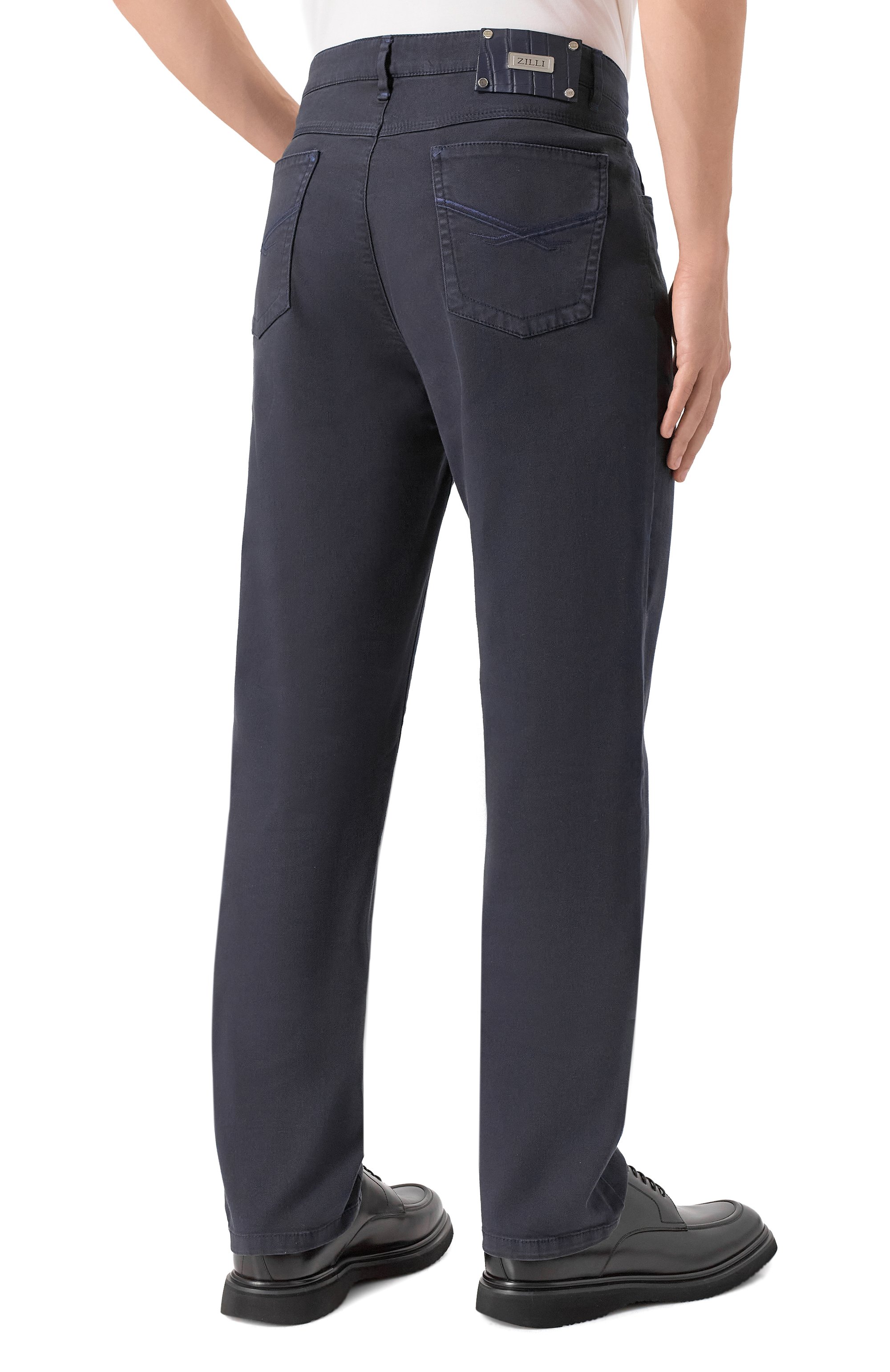 Джинсы regular ZILLI темно-синего цвета по цене 187500 руб., арт. J5T001M0462VNIR00_SET, фото 4 Джинсы regular ZILLI, арт. J5T001M0462VNIR00_SET, фото 4