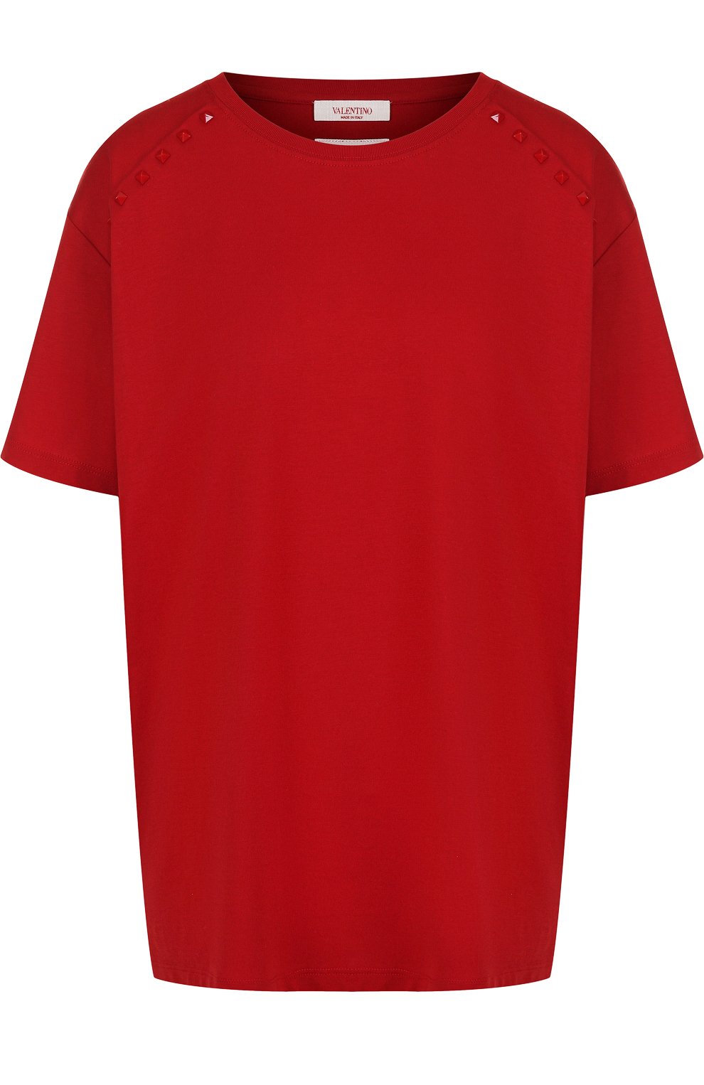 Однотонная хлопковая футболка свободного кроя VALENTINO, арт. PB3MG07B/3UC, фото 1