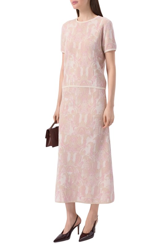 Юбка из шелка и вискозы Freeage S26.SK127M.6079.601 Розовый  S26.SK127M.6079.601 Фото 2