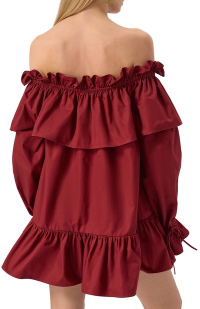 Хлопковое платье SAINT LAURENT, арт. 820312/Y3A99, фото 4