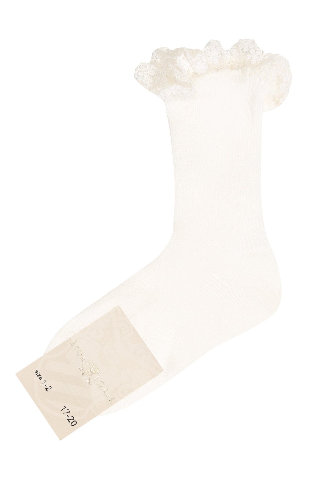 Хлопковые носки STORY LORIS кремового цвета по цене 3260 руб., арт. 2965/17-20, фото 1 Хлопковые носки STORY LORIS, арт. 2965/17-20, фото 1