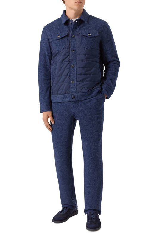 Куртка из хлопка и шерсти Capobianco 19M183.FSNY. Синий  19M183.FSNY. Фото 2