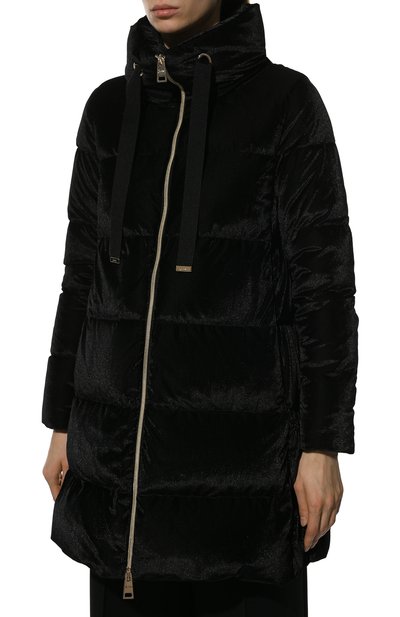 Вельветовый пуховик HERNO черного цвета по цене 114500 руб., арт. PI001584D/12469, фото 3 Вельветовый пуховик HERNO, арт. PI001584D/12469, фото 3