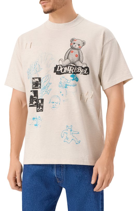 Хлопковая футболка DOMREBEL M HIGH L0W T-SHIRT Серый  M HIGH L0W T-SHIRT Фото 3