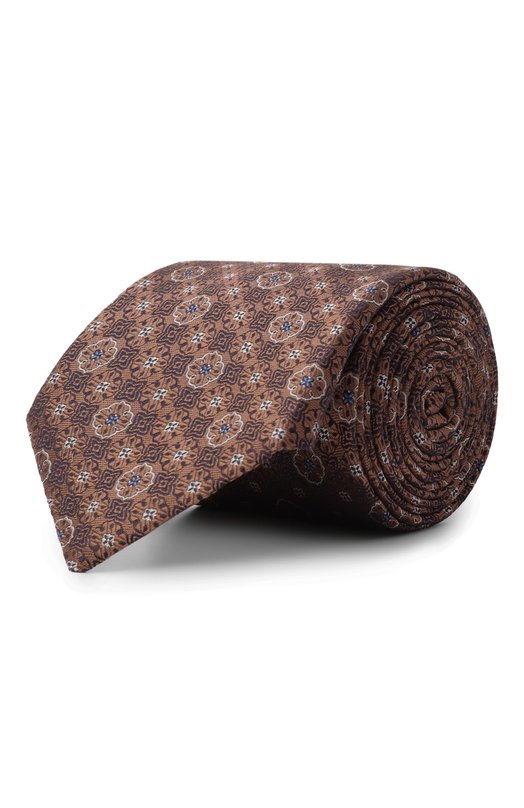 Шелковый галстук Canali 18/HJ04491 Коричневый 18/HJ04491