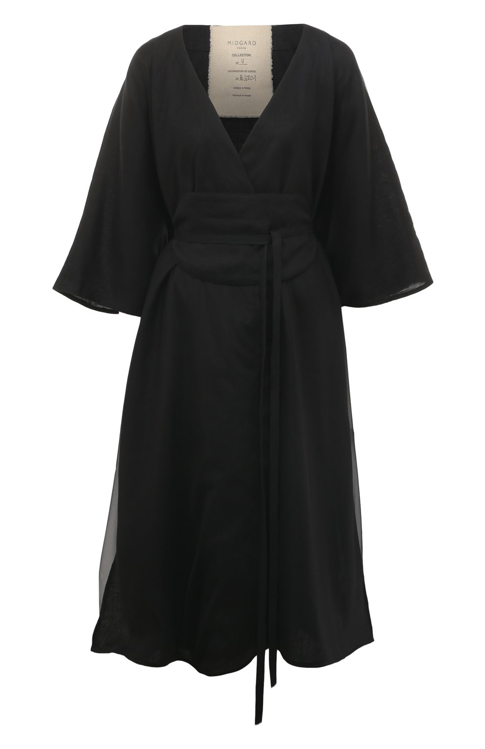 Туника изо льна и хлопка MIDGARD PARIS черного цвета по цене 38000 руб., арт. B4801, фото 1 Туника изо льна и хлопка MIDGARD PARIS, арт. B4801, фото 1