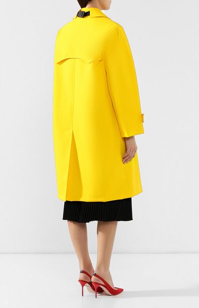 Двубортное пальто MAISON MARGIELA желтого цвета по цене 199500 руб., арт. S51AH0101/S49665, фото 4 Двубортное пальто MAISON MARGIELA, арт. S51AH0101/S49665, фото 4