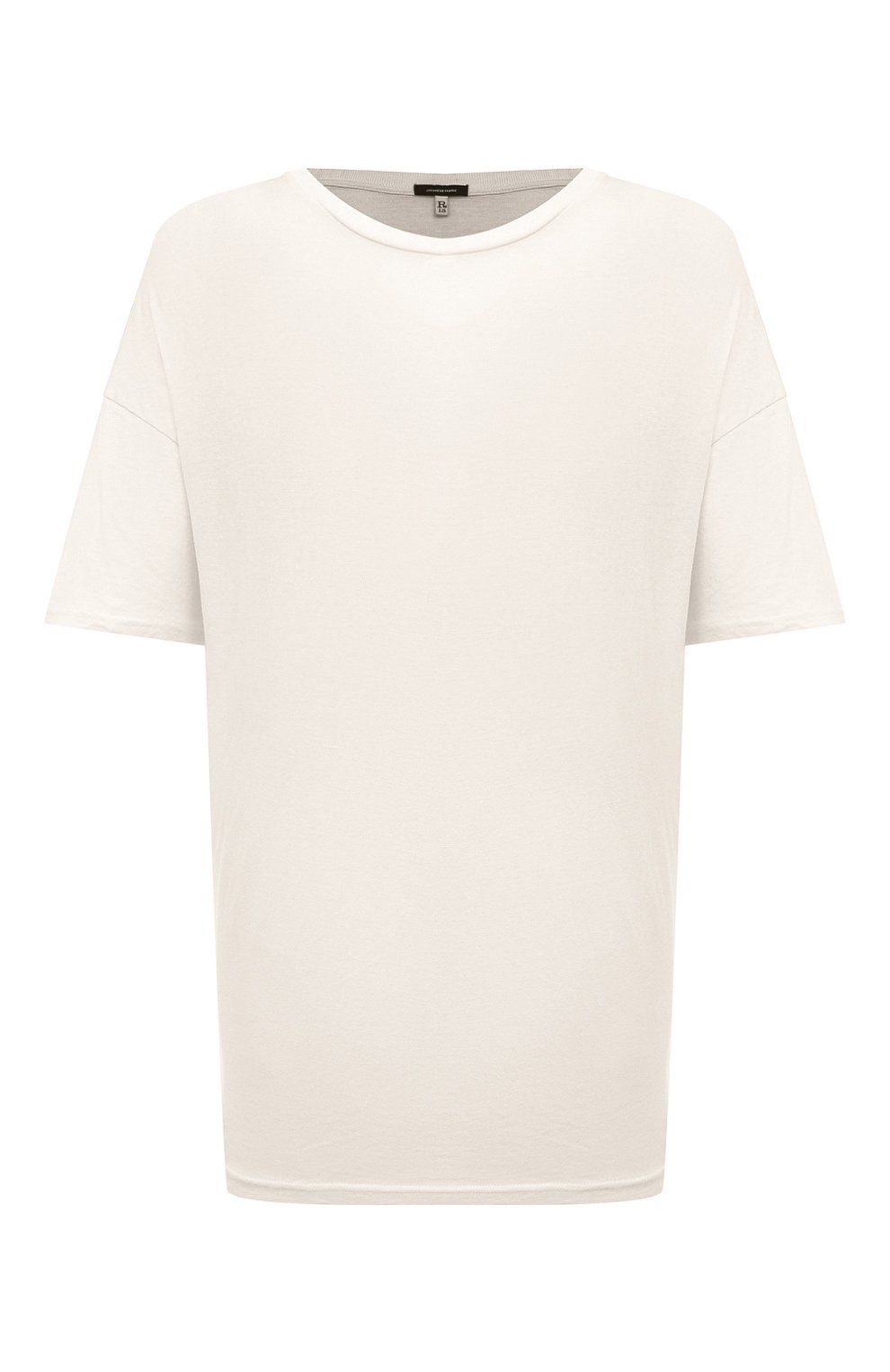 Футболка из хлопка и кашемира R13 кремового цвета по цене 30700 руб., арт. R13MK141-001AZ, фото 1 Футболка из хлопка и кашемира R13, арт. R13MK141-001AZ, фото 1
