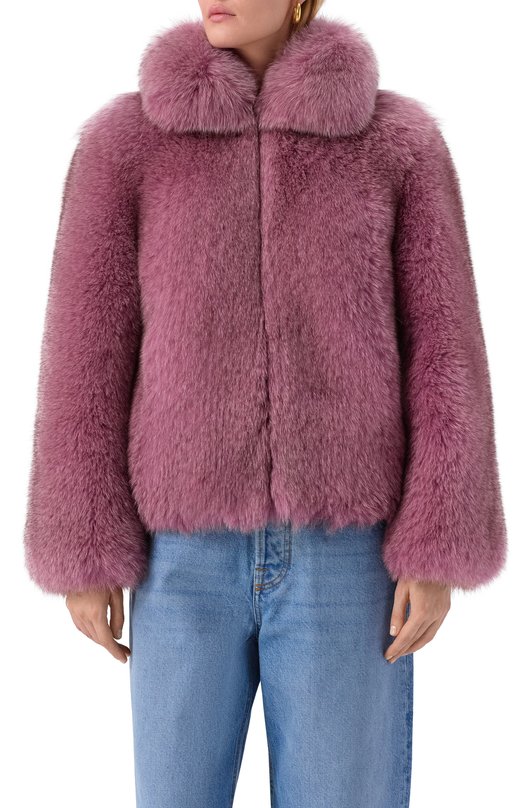 Шуба из песца Русский мех 13.5 AI Сиреневый  13.5 AI Фото 3