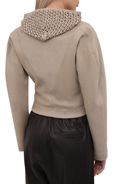 Льняной кардиган BOTTEGA VENETA бежевого цвета по цене 219000 руб., арт. 656010/V00E0, фото 4 Льняной кардиган BOTTEGA VENETA, арт. 656010/V00E0, фото 4