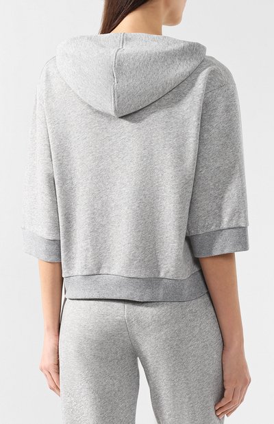 Хлопковый свитшот EMPORIO ARMANI серого цвета по цене 14100 руб., арт. 164198/9P287, фото 4 Хлопковый свитшот EMPORIO ARMANI, арт. 164198/9P287, фото 4