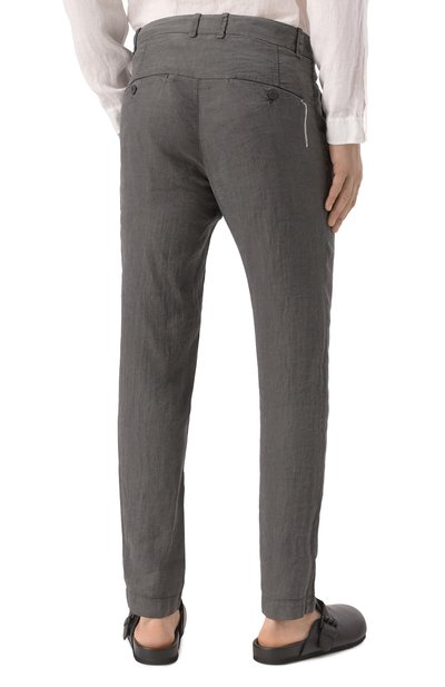 Льняные брюки TRANSIT темно-серого цвета по цене 39950 руб., арт. CFUTRZH170, фото 4 Льняные брюки TRANSIT, арт. CFUTRZH170, фото 4