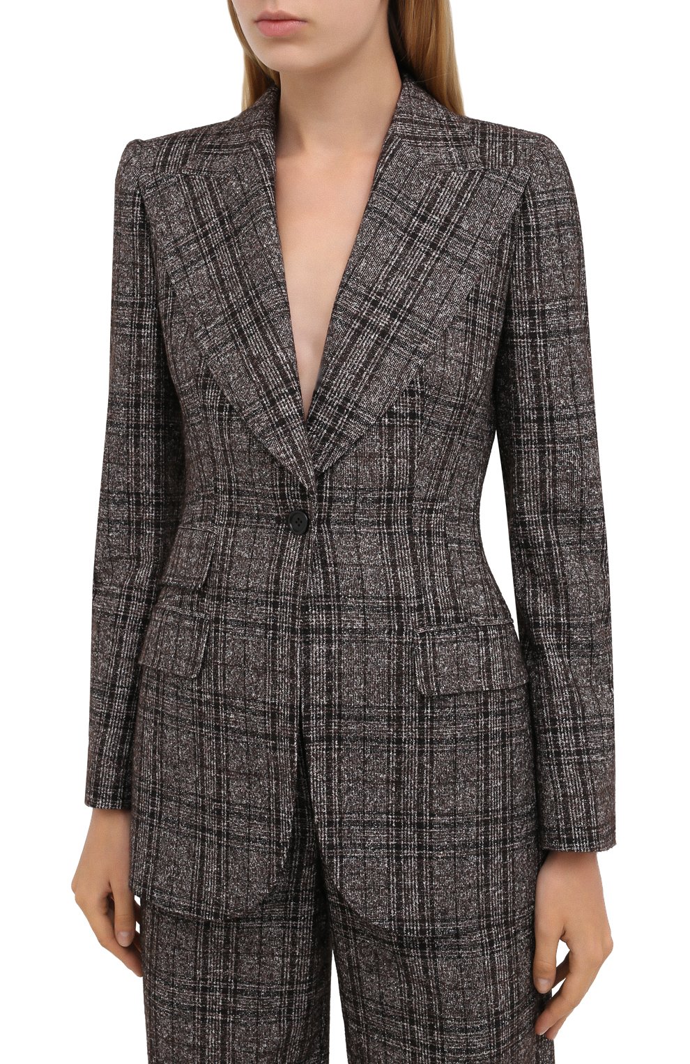 Жакет DOLCE & GABBANA коричневого цвета по цене 279500 руб., арт. F29D0T/FQMH2, фото 4 Жакет DOLCE & GABBANA, арт. F29D0T/FQMH2, фото 4