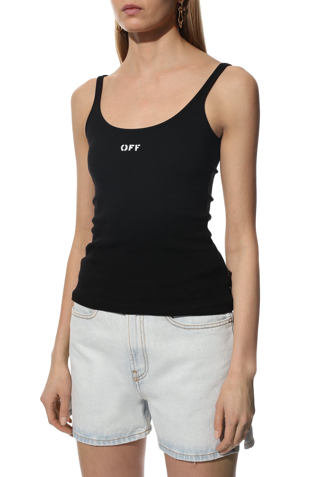 Хлопковая майка OFF-WHITE, арт. 0WAD072C99JER001, фото 3