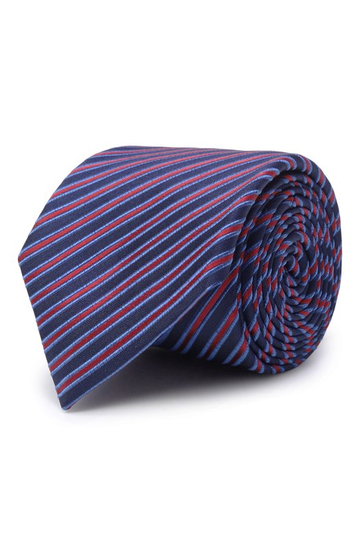 Галстук из шелка и хлопка Giorgio Armani GM000800/TE20409 Синий GM000800/TE20409