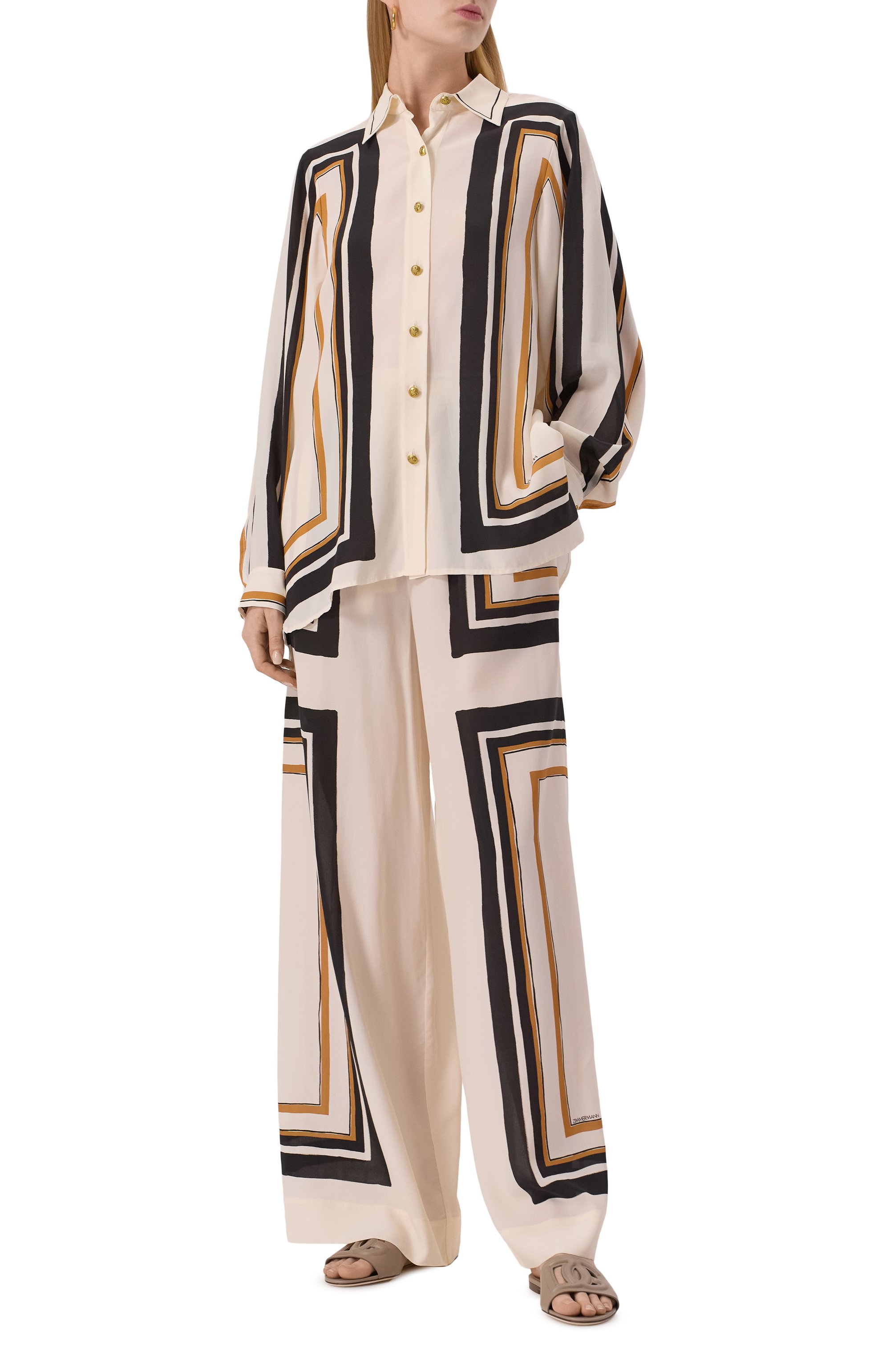 Брюки из вискозы и шелка ZIMMERMANN, арт. 2681PR25R, фото 2