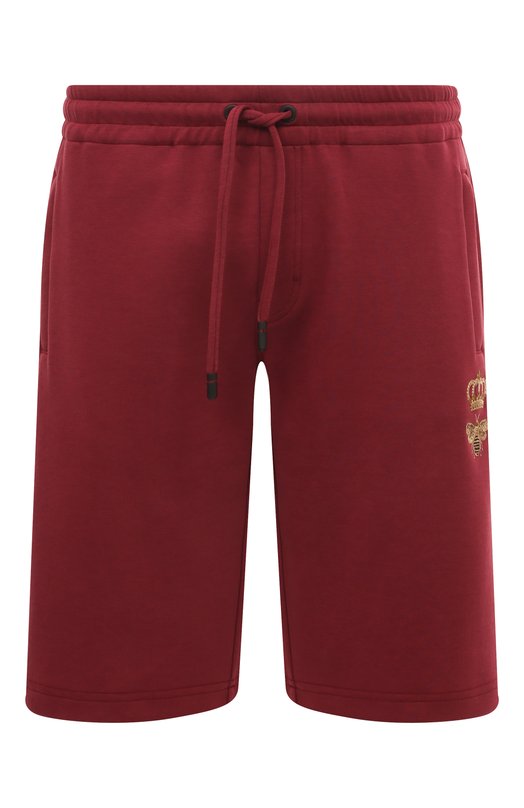 Хлопковые шорты Dolce & Gabbana GVF8AZ/HU7H9 Бордовый GVF8AZ/HU7H9