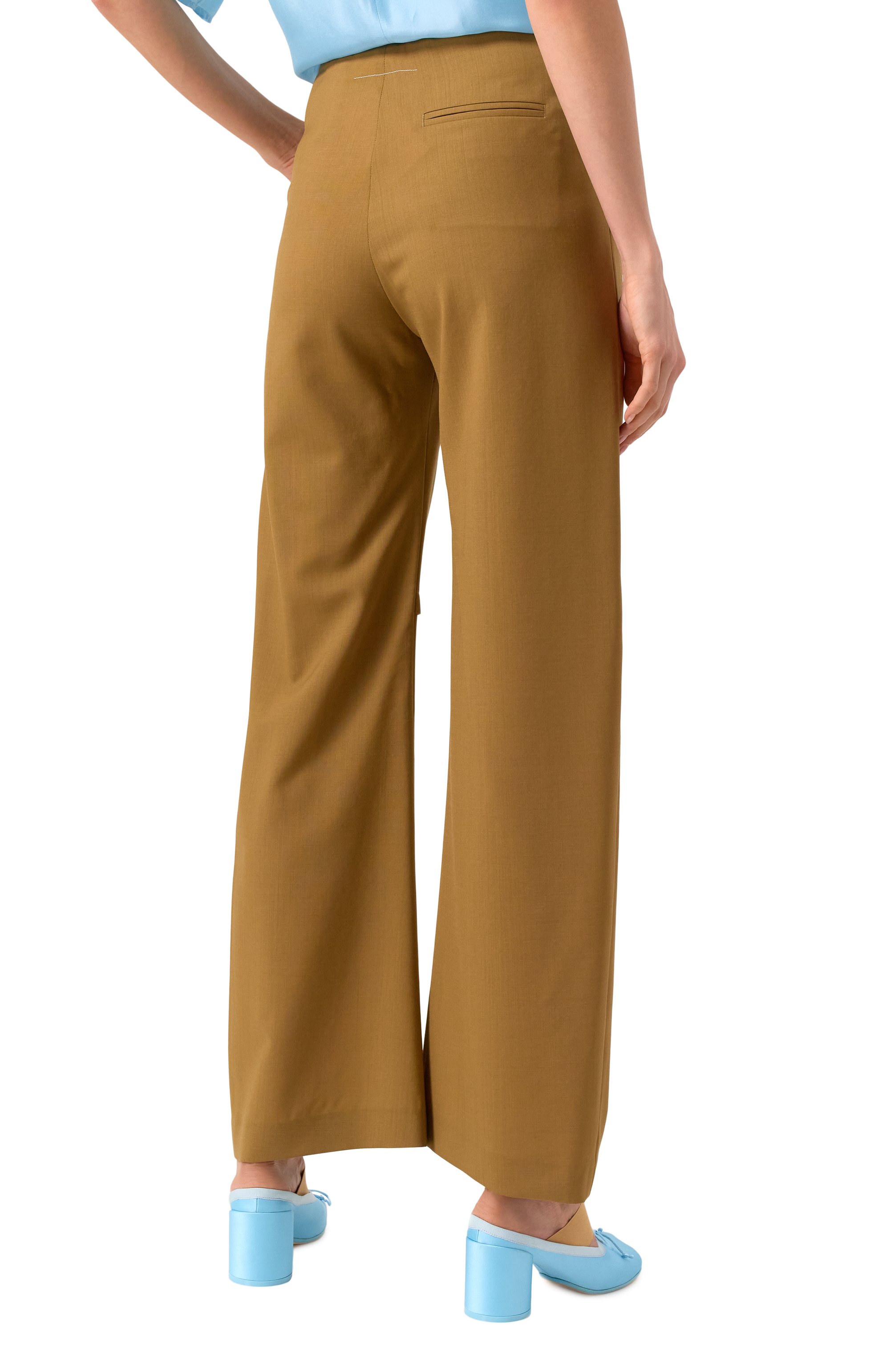 Шерстяные брюки MM6, арт. S52KA0517/M35080, фото 4