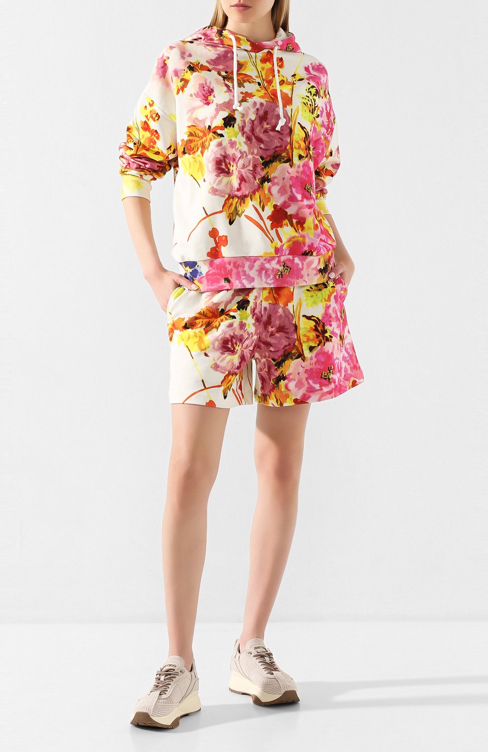 Хлопковые шорты DRIES VAN NOTEN разноцветного цвета по цене 26200 руб., арт. 201-11150-9637, фото 2 Хлопковые шорты DRIES VAN NOTEN, арт. 201-11150-9637, фото 2