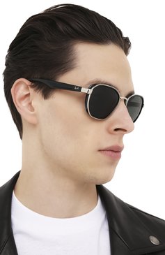 Женские солнцезащитные очки RAY-BAN черного цвета, арт. 3674M-F00771 | Фото 3 (Кросс-КТ: С/з-унисекс; Региональные ограничения белый список (Axapta Mercury): RU; Тип очков: С/з; Оптика Гендер: оптика-унисекс; Очки форма: Прямоугольные)