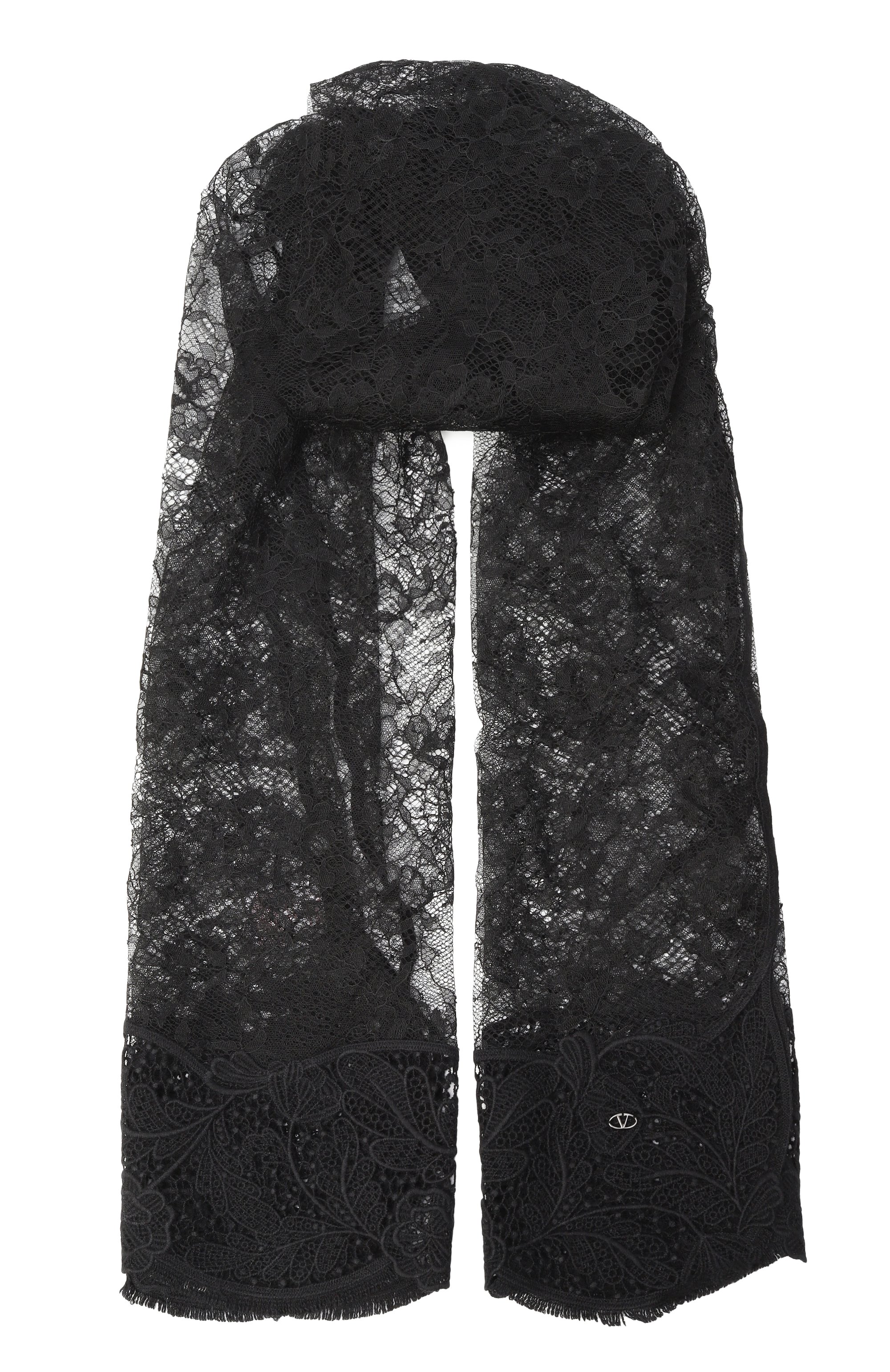 Шарф из шелка и шерсти VALENTINO, арт. 5W0ED007/BUZ, фото 1