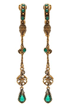 Женские серьги ALEXANDER MCQUEEN зеленого цвета, арт. 667573/I4620 | Фото 1 (Материал: Металл; Нос: Не проставлено; Региональные ограничения белый список (Axapta Mercury): Не проставлено)
