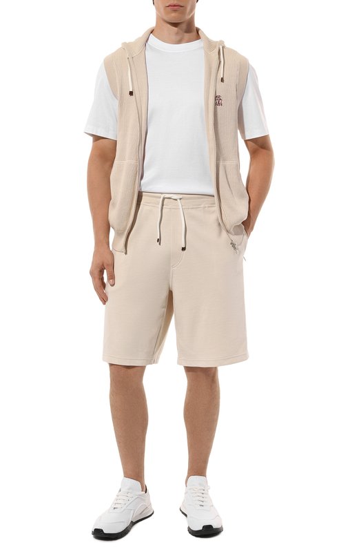 Хлопковая футболка Brunello Cucinelli M0B138440 Белый  M0B138440 Фото 2