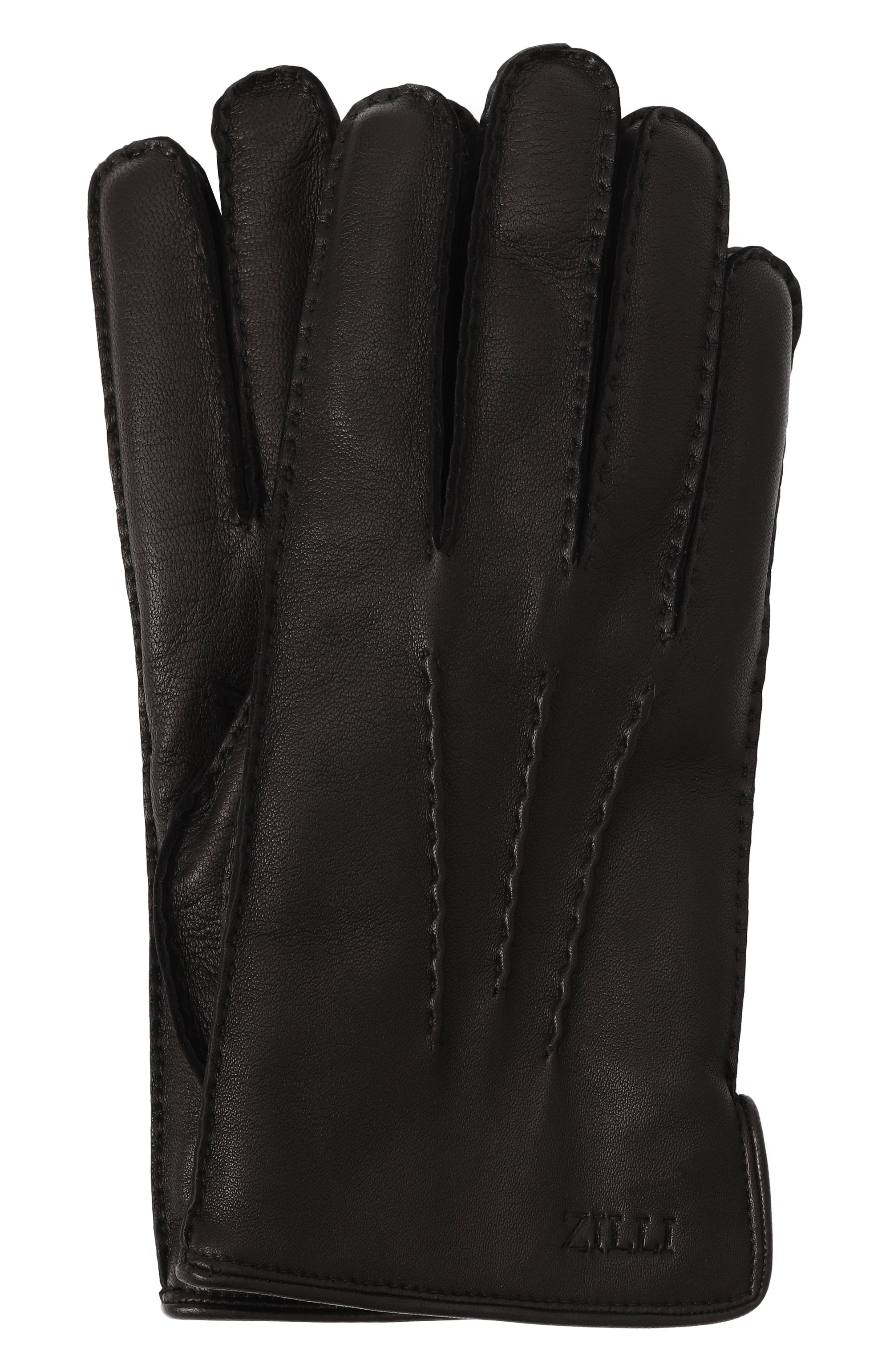 Кожаные перчатки ZILLI черного цвета по цене 86800 руб., арт. GL007AM1005VZL000, фото 1 Кожаные перчатки ZILLI, арт. GL007AM1005VZL000, фото 1