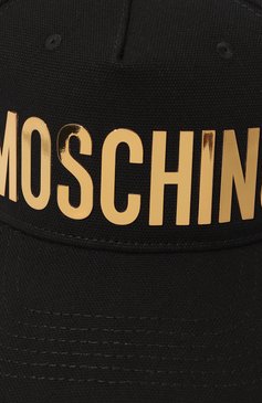 Мужская хлопковая бейсболка MOSCHINO черного цвета, арт. 231Z1A9203/8266 | Фото 4 (Материал: Текстиль, Хлопок; Материал сплава: Проставлено; Нос: Не проставлено)