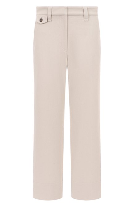 Женские брюки из хлопка и шерсти BRUNELLO CUCINELLI, арт. MP142P9036