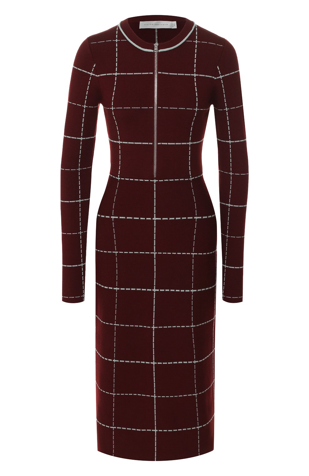 Шерстяное платье VICTORIA BECKHAM бордового цвета по цене 144000 руб., арт. DR KNT 61143, фото 1 Шерстяное платье VICTORIA BECKHAM, арт. DR KNT 61143, фото 1