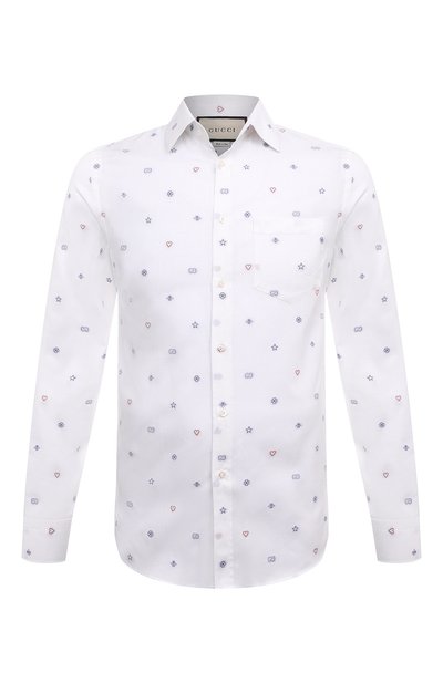 Хлопковая рубашка GUCCI, арт. 625883 ZAEDI, фото 1