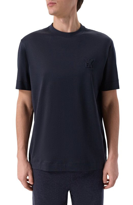 Футболка из лиоцелла и хлопка Emporio Armani EM002963/AF10761 Синий  EM002963/AF10761 Фото 3