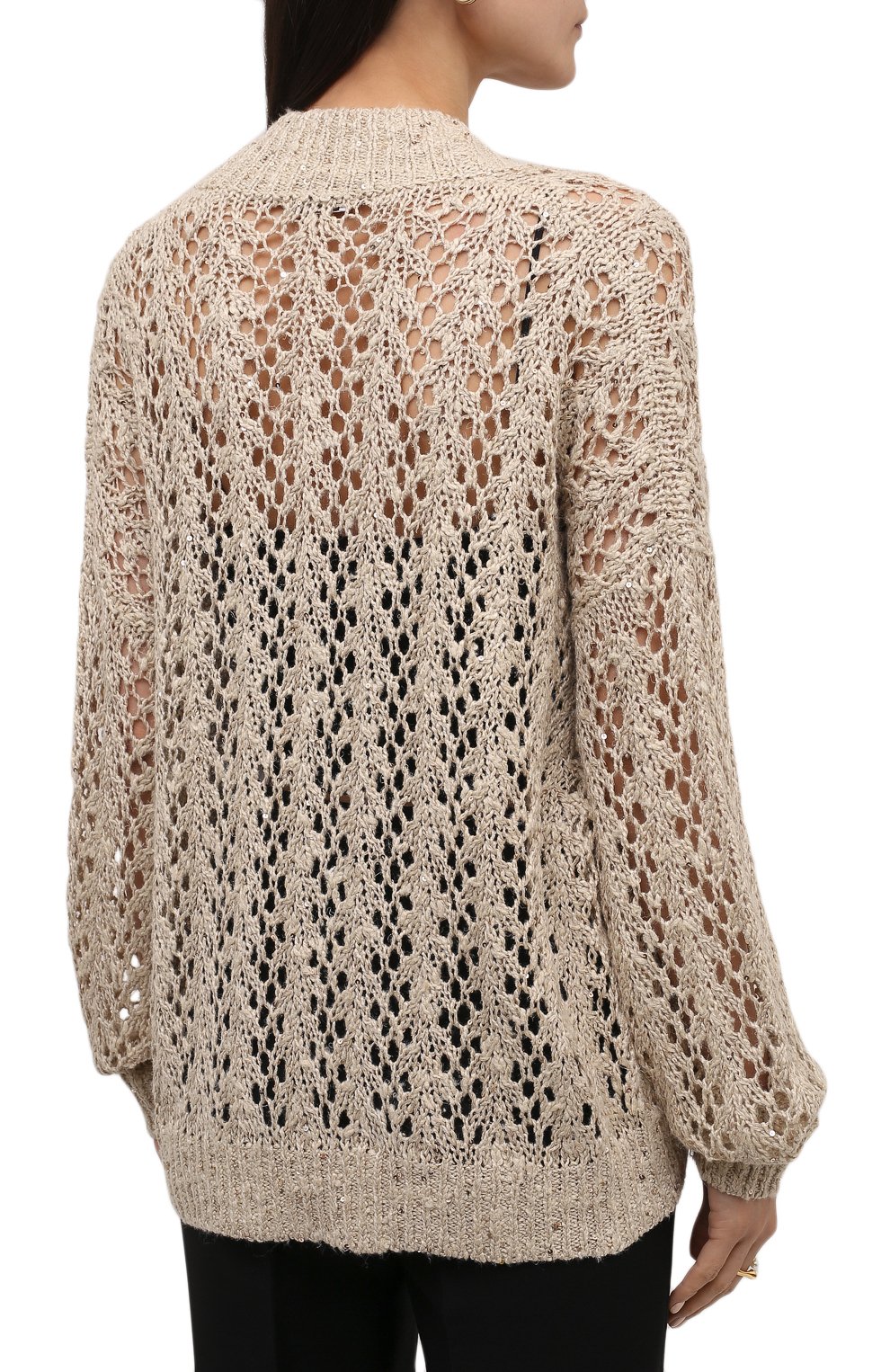 Кардиган изо льна и шелка BRUNELLO CUCINELLI, арт. MCK386606, фото 4