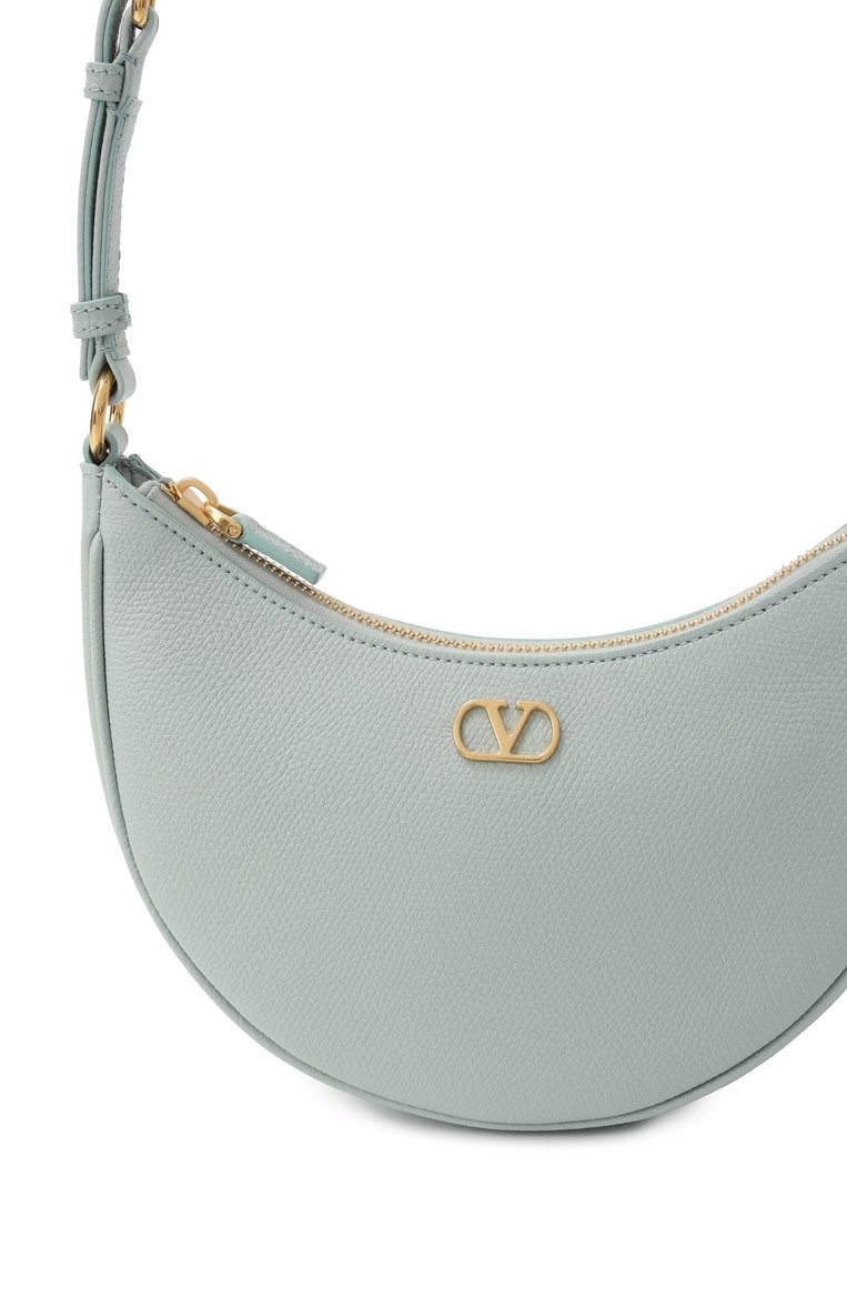Женская сумка vlogo signature mini VALENTINO голубого цвета, арт. 6W2P0AK3/SNP | Фото 3 (Материал: Натуральная кожа; Размер: mini; Автоматизация состава: Проставлено; Автоматизация ТО: Проставлено)
