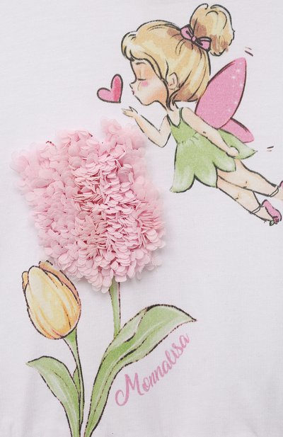 Хлопковая футболка MONNALISA, арт. 39A601, фото 3