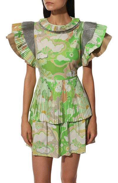 Хлопковое платье CELIAB, арт. RS22-CB-D16-B GREEN, фото 3