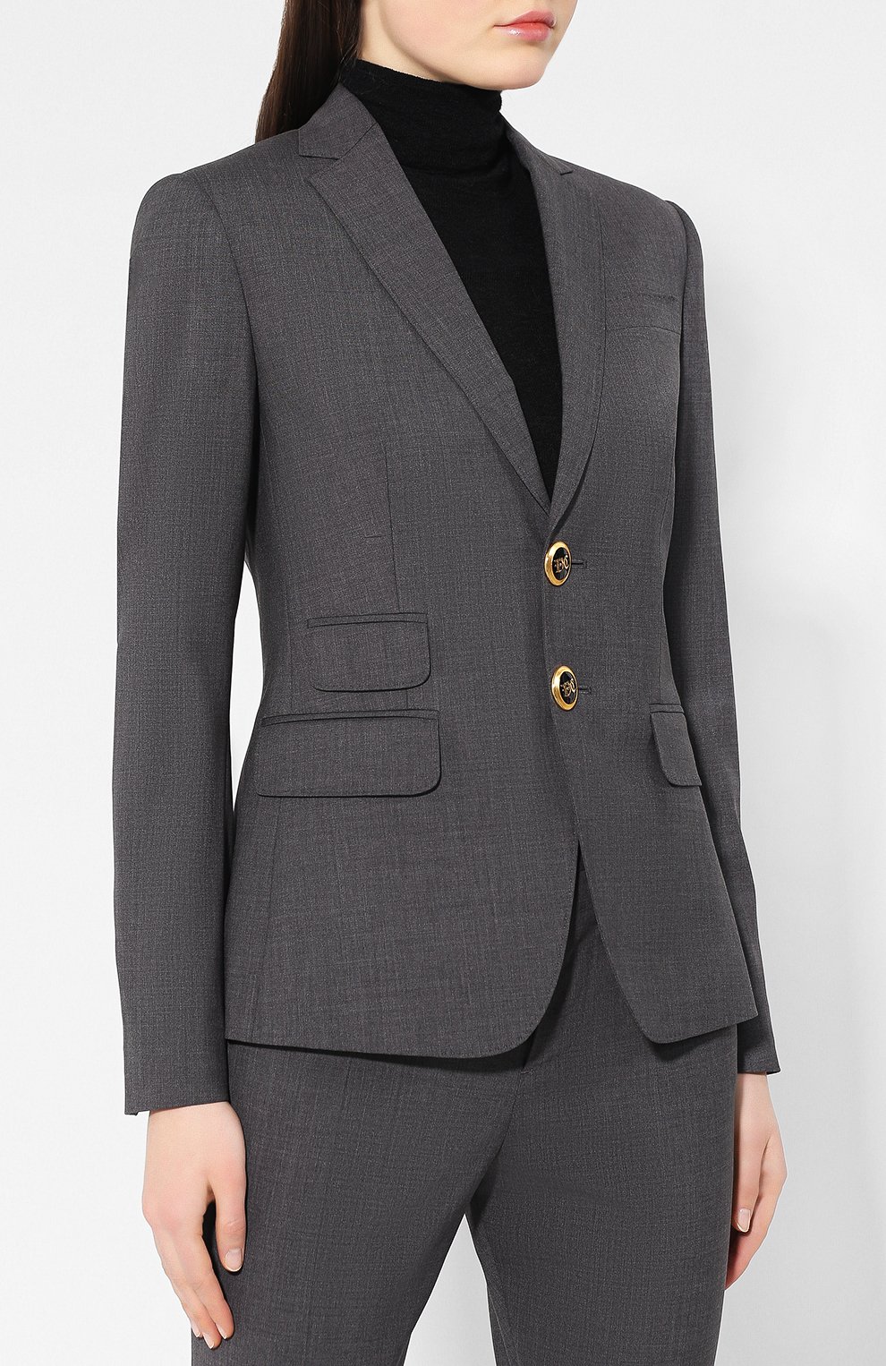 Шерстяной костюм DSQUARED2 серого цвета по цене 135500 руб., арт. S75FT0142/S40320, фото 2 Шерстяной костюм DSQUARED2, арт. S75FT0142/S40320, фото 2