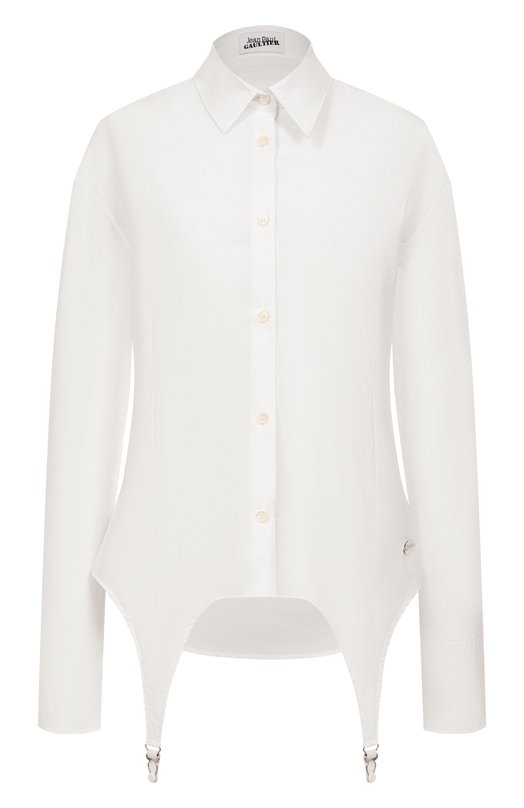 Хлопковая рубашка Jean Paul Gaultier 25/04-W-ST037/C071 Белый 25/04-W-ST037/C071